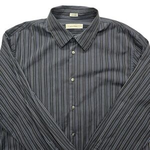 Calvin Klein Pinstripe Dress Shirt Business Office Classic Men’s XL